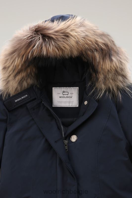 arctische parka in urban touch met afneembaar bont Woolrich vrouwen 8TTN0279 Melton blauw kleding