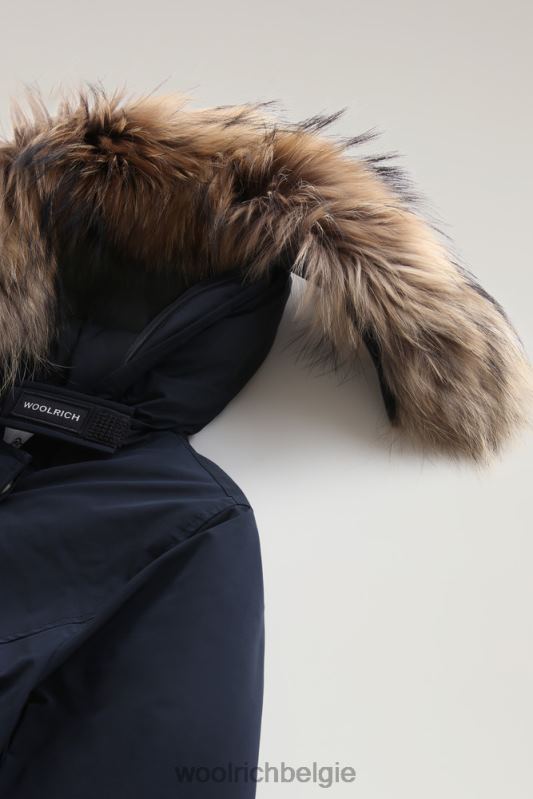 arctische parka in urban touch met afneembaar bont Woolrich vrouwen 8TTN0279 Melton blauw kleding