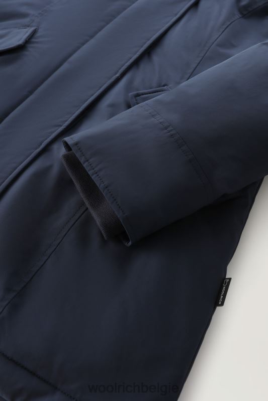 arctische parka in urban touch met afneembaar bont Woolrich vrouwen 8TTN0279 Melton blauw kleding