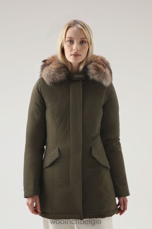 arctische parka in urban touch met afneembaar bont Woolrich vrouwen 8TTN0280 donkergroen kleding