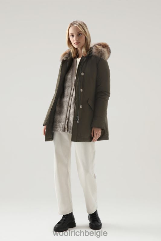 arctische parka in urban touch met afneembaar bont Woolrich vrouwen 8TTN0280 donkergroen kleding