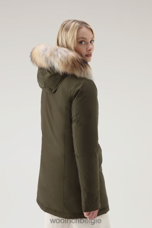 arctische parka in urban touch met afneembaar bont Woolrich vrouwen 8TTN0280 donkergroen kleding