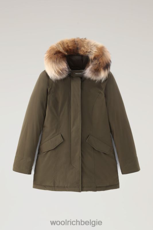 arctische parka in urban touch met afneembaar bont Woolrich vrouwen 8TTN0280 donkergroen kleding
