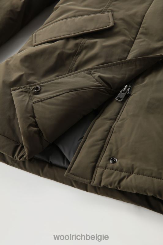 arctische parka in urban touch met afneembaar bont Woolrich vrouwen 8TTN0280 donkergroen kleding