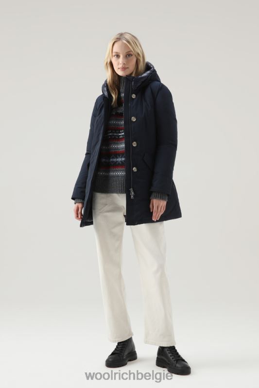 arctische parka met stedelijk tintje Woolrich vrouwen 8TTN0218 Melton blauw kleding
