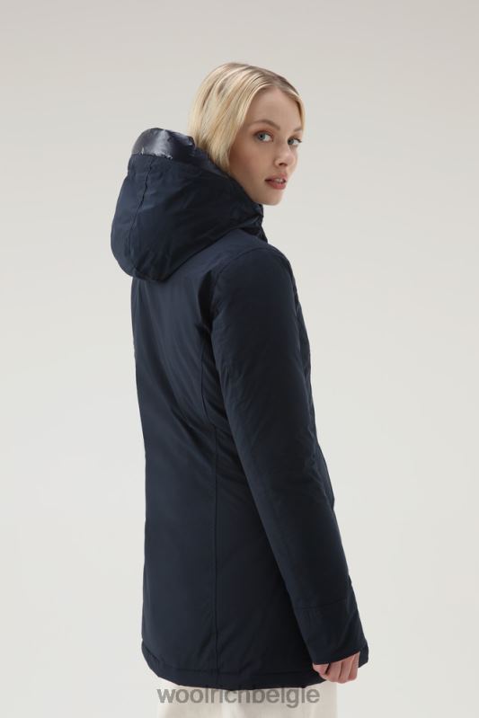 arctische parka met stedelijk tintje Woolrich vrouwen 8TTN0218 Melton blauw kleding