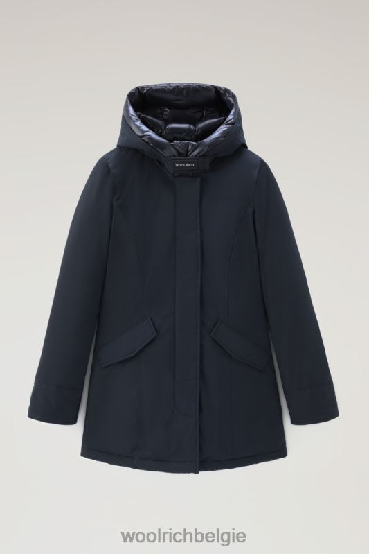 arctische parka met stedelijk tintje Woolrich vrouwen 8TTN0218 Melton blauw kleding