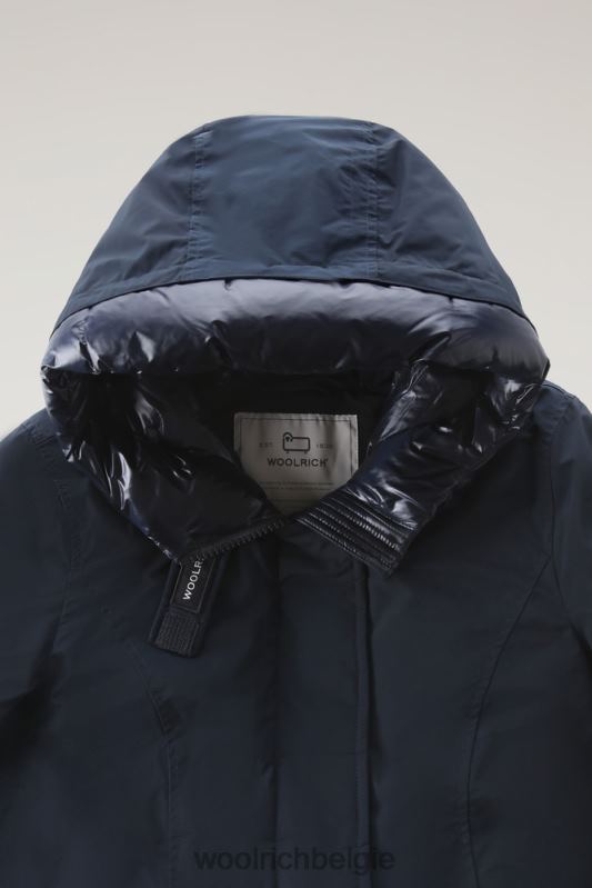 arctische parka met stedelijk tintje Woolrich vrouwen 8TTN0218 Melton blauw kleding
