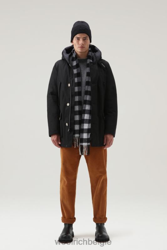 arctische parka van ramar-stof Woolrich Heren 8TTN0816 zwart kleding