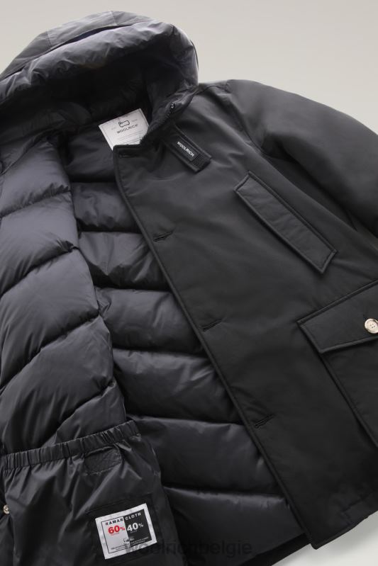 arctische parka van ramar-stof Woolrich Heren 8TTN0816 zwart kleding