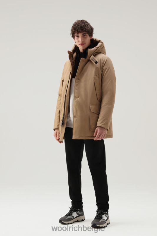arctische parka van ramar-stof Woolrich Heren 8TTN0838 goud kaki kleding