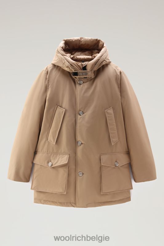 arctische parka van ramar-stof Woolrich Heren 8TTN0838 goud kaki kleding