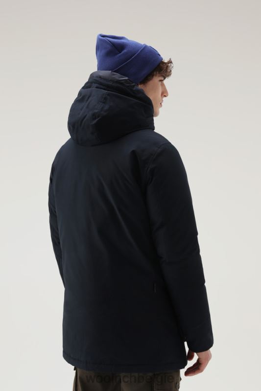 arctische parka van ramar-stof Woolrich Heren 8TTN0853 Melton blauw kleding