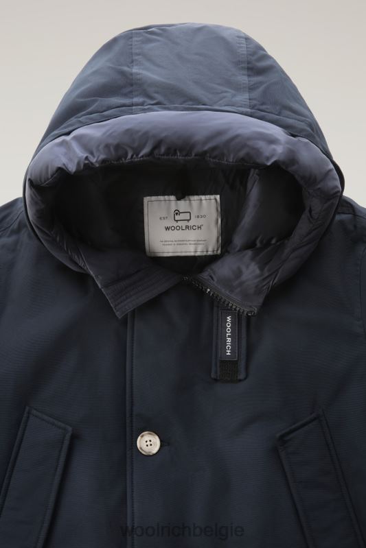 arctische parka van ramar-stof Woolrich Heren 8TTN0853 Melton blauw kleding
