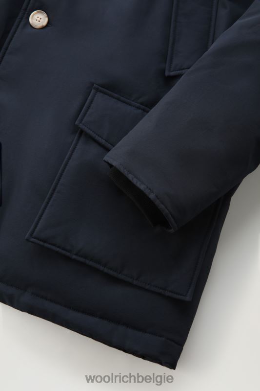 arctische parka van ramar-stof Woolrich Heren 8TTN0853 Melton blauw kleding