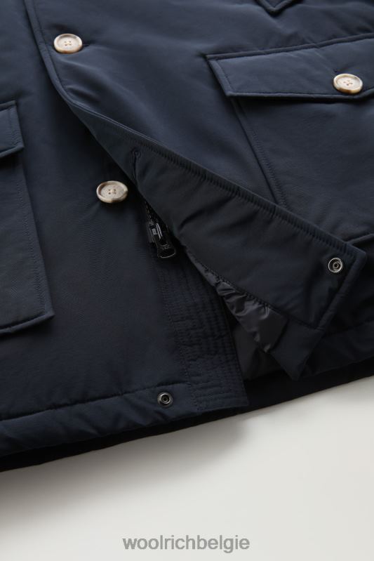 arctische parka van ramar-stof Woolrich Heren 8TTN0853 Melton blauw kleding