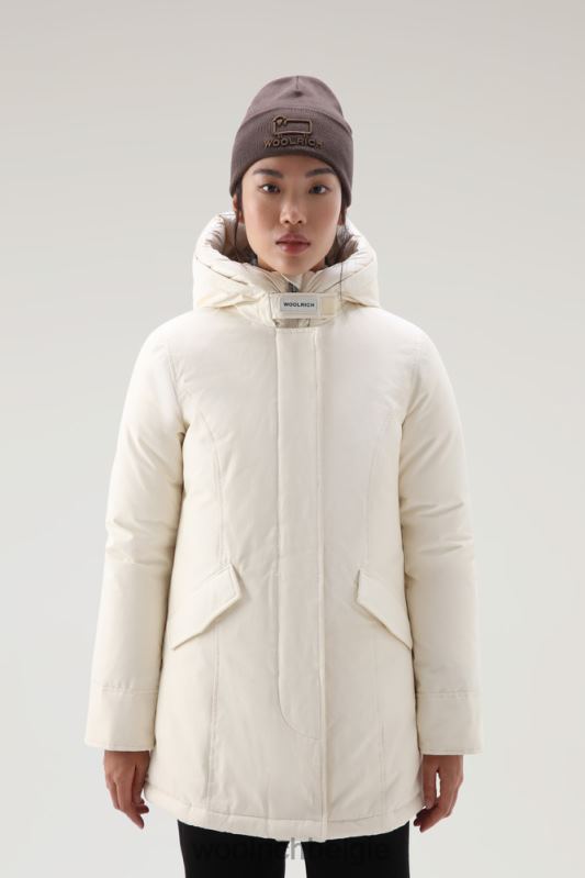 arctische parka van ramar-stof Woolrich vrouwen 8TTN0351 melkachtige crème kleding
