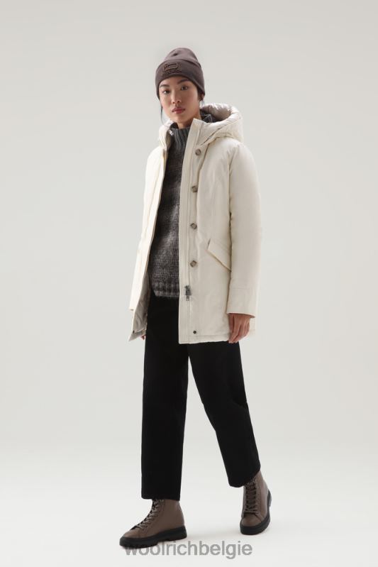 arctische parka van ramar-stof Woolrich vrouwen 8TTN0351 melkachtige crème kleding