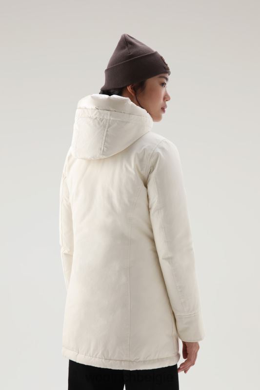 arctische parka van ramar-stof Woolrich vrouwen 8TTN0351 melkachtige crème kleding