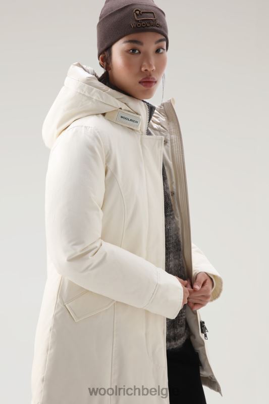 arctische parka van ramar-stof Woolrich vrouwen 8TTN0351 melkachtige crème kleding
