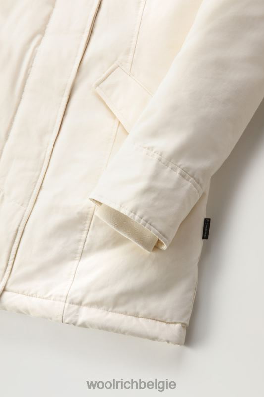 arctische parka van ramar-stof Woolrich vrouwen 8TTN0351 melkachtige crème kleding