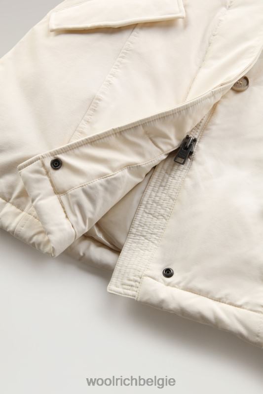 arctische parka van ramar-stof Woolrich vrouwen 8TTN0351 melkachtige crème kleding