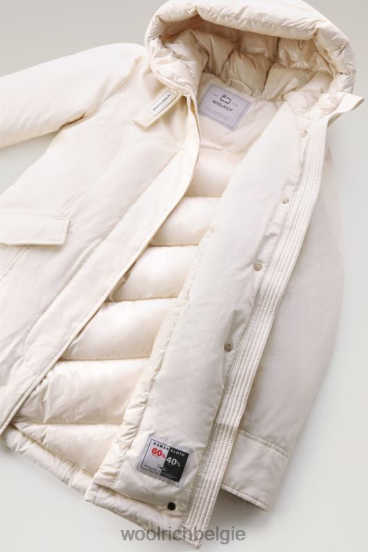 arctische parka van ramar-stof Woolrich vrouwen 8TTN0351 melkachtige crème kleding