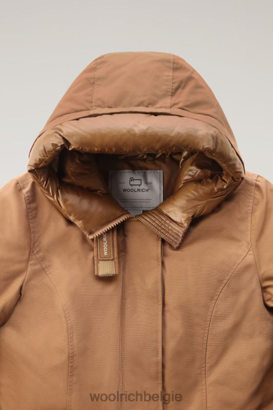 arctische parka van ramar-stof Woolrich vrouwen 8TTN0352 donkere kameel kleding