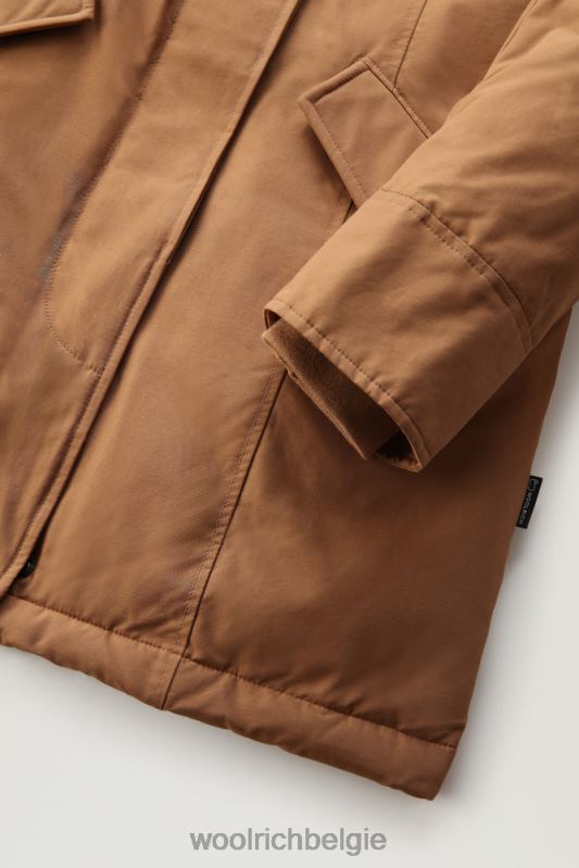 arctische parka van ramar-stof Woolrich vrouwen 8TTN0352 donkere kameel kleding