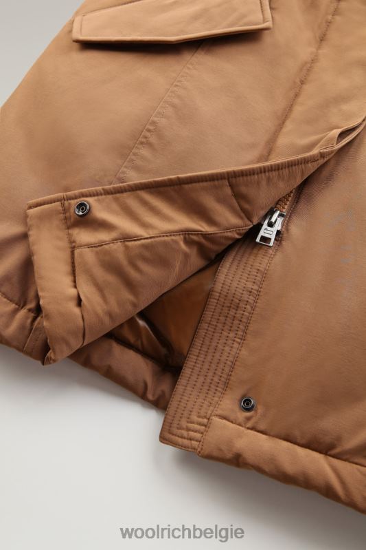 arctische parka van ramar-stof Woolrich vrouwen 8TTN0352 donkere kameel kleding