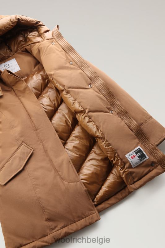 arctische parka van ramar-stof Woolrich vrouwen 8TTN0352 donkere kameel kleding