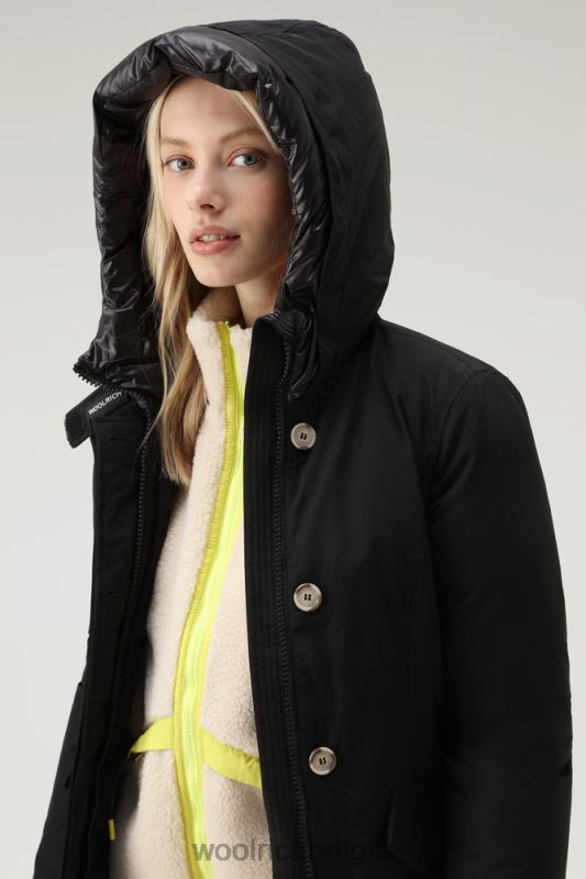 arctische parka van ramar-stof Woolrich vrouwen 8TTN0357 zwart kleding