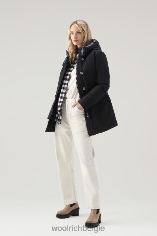 arctische parka van ramar-stof Woolrich vrouwen 8TTN0367 donker marine kleding