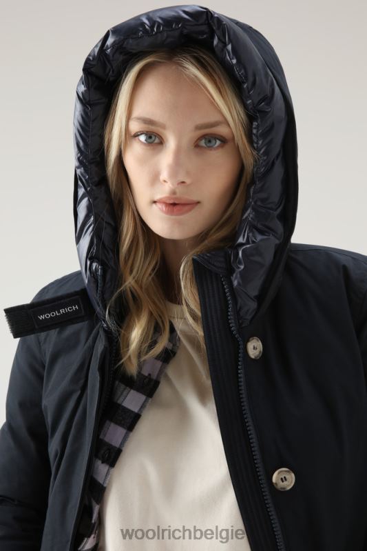 arctische parka van ramar-stof Woolrich vrouwen 8TTN0367 donker marine kleding