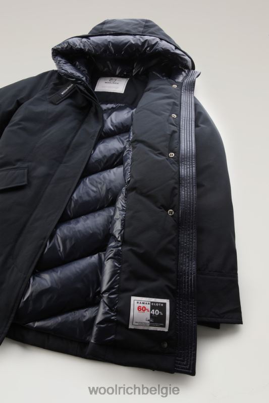 arctische parka van ramar-stof Woolrich vrouwen 8TTN0367 donker marine kleding