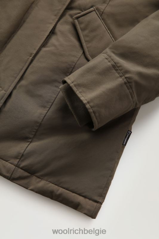 arctische parka van ramar-stof Woolrich vrouwen 8TTN0371 donkergroen kleding