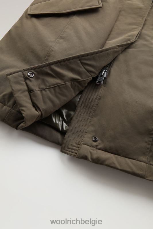 arctische parka van ramar-stof Woolrich vrouwen 8TTN0371 donkergroen kleding
