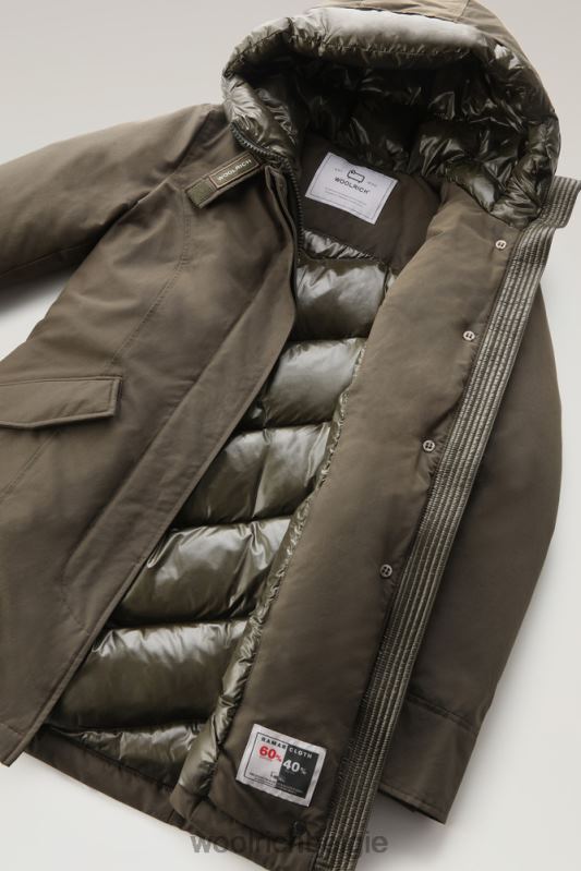 arctische parka van ramar-stof Woolrich vrouwen 8TTN0371 donkergroen kleding