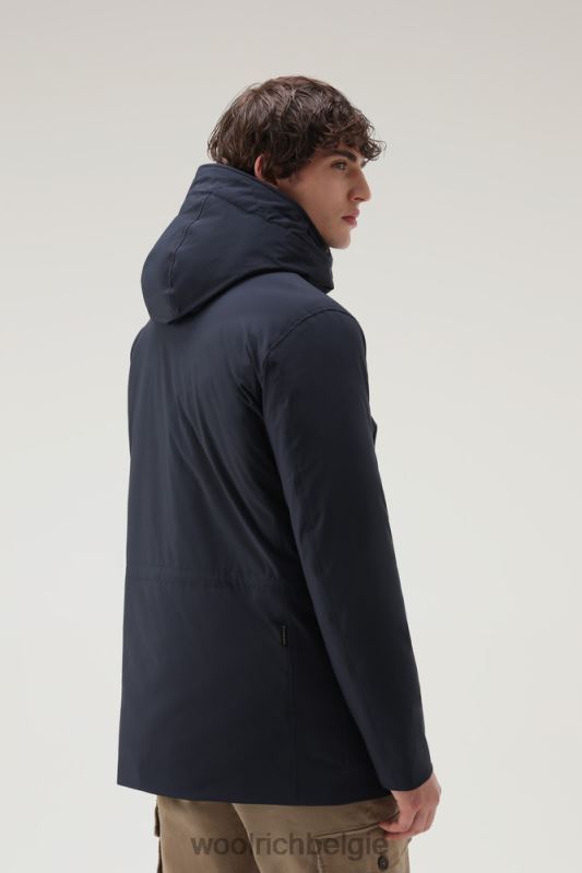 arctische parka van stretch nylon Woolrich Heren 8TTN0821 Melton blauw kleding