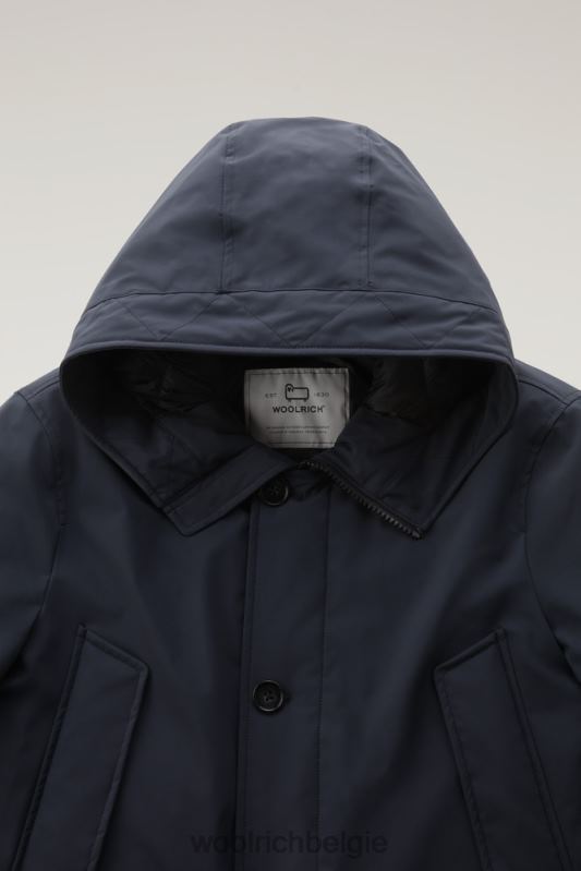 arctische parka van stretch nylon Woolrich Heren 8TTN0821 Melton blauw kleding
