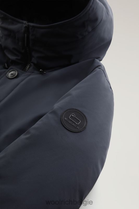 arctische parka van stretch nylon Woolrich Heren 8TTN0821 Melton blauw kleding