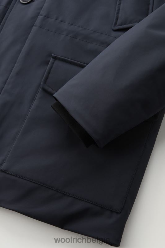 arctische parka van stretch nylon Woolrich Heren 8TTN0821 Melton blauw kleding