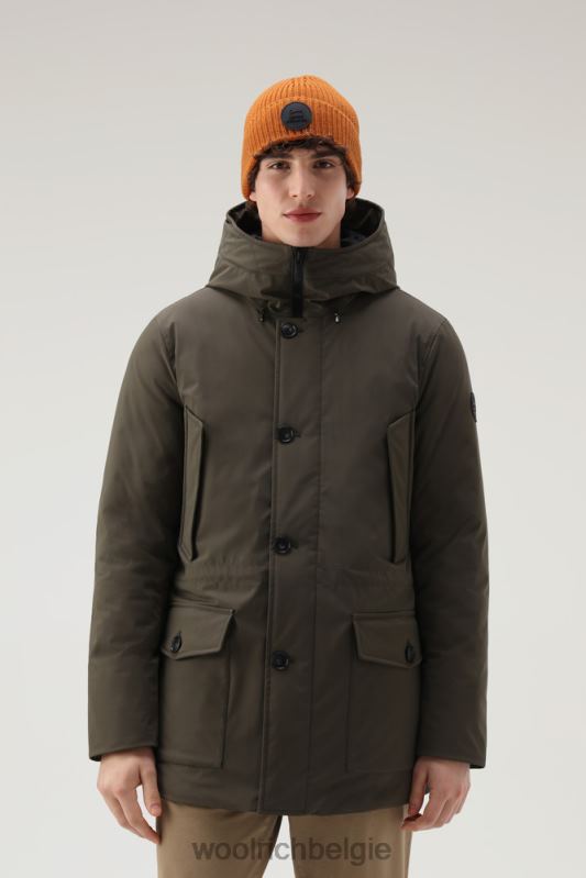 arctische parka van stretch nylon Woolrich Heren 8TTN0825 donkergroen kleding