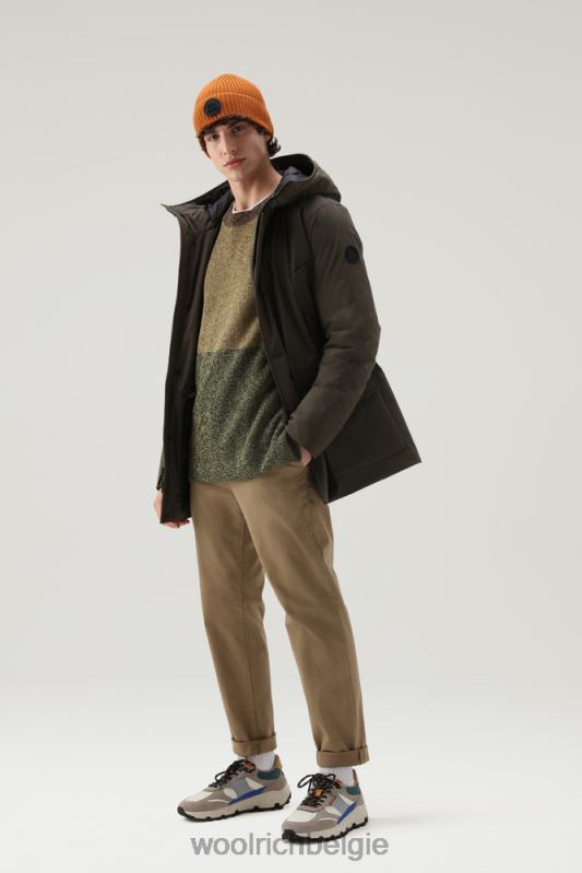 arctische parka van stretch nylon Woolrich Heren 8TTN0825 donkergroen kleding