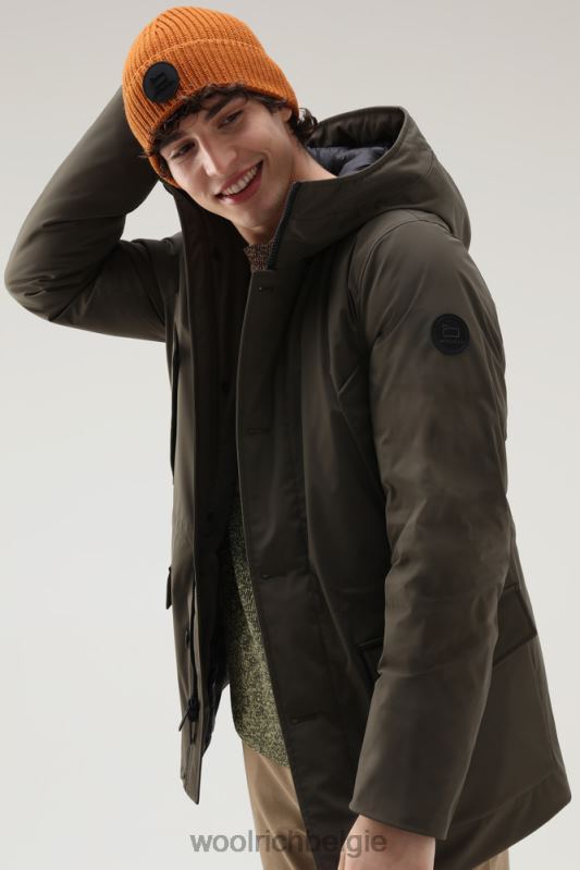 arctische parka van stretch nylon Woolrich Heren 8TTN0825 donkergroen kleding