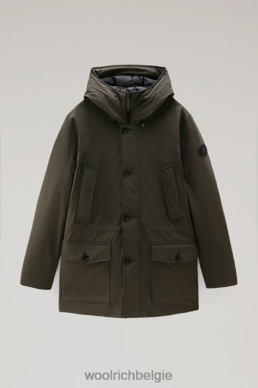 arctische parka van stretch nylon Woolrich Heren 8TTN0825 donkergroen kleding