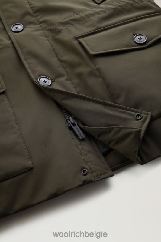 arctische parka van stretch nylon Woolrich Heren 8TTN0825 donkergroen kleding