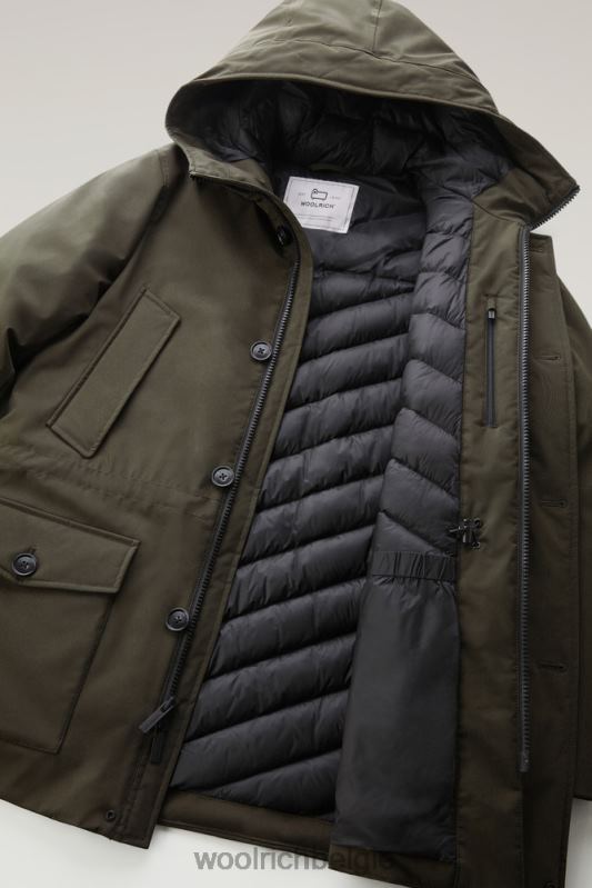 arctische parka van stretch nylon Woolrich Heren 8TTN0825 donkergroen kleding