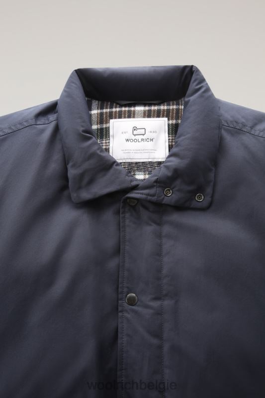 authentiek polar kort jasje Woolrich Heren 8TTN0777 Melton blauw kleding