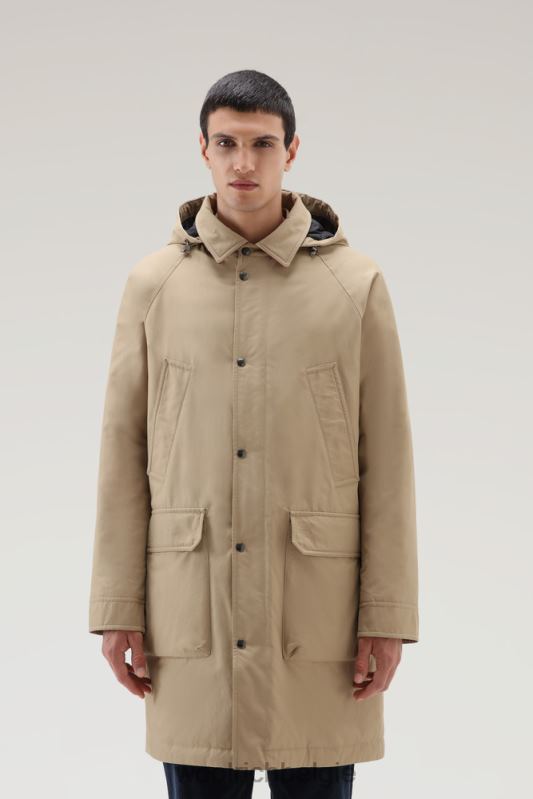 authentieke jas met raglanmouwen Woolrich Heren 8TTN0678 goud kaki kleding